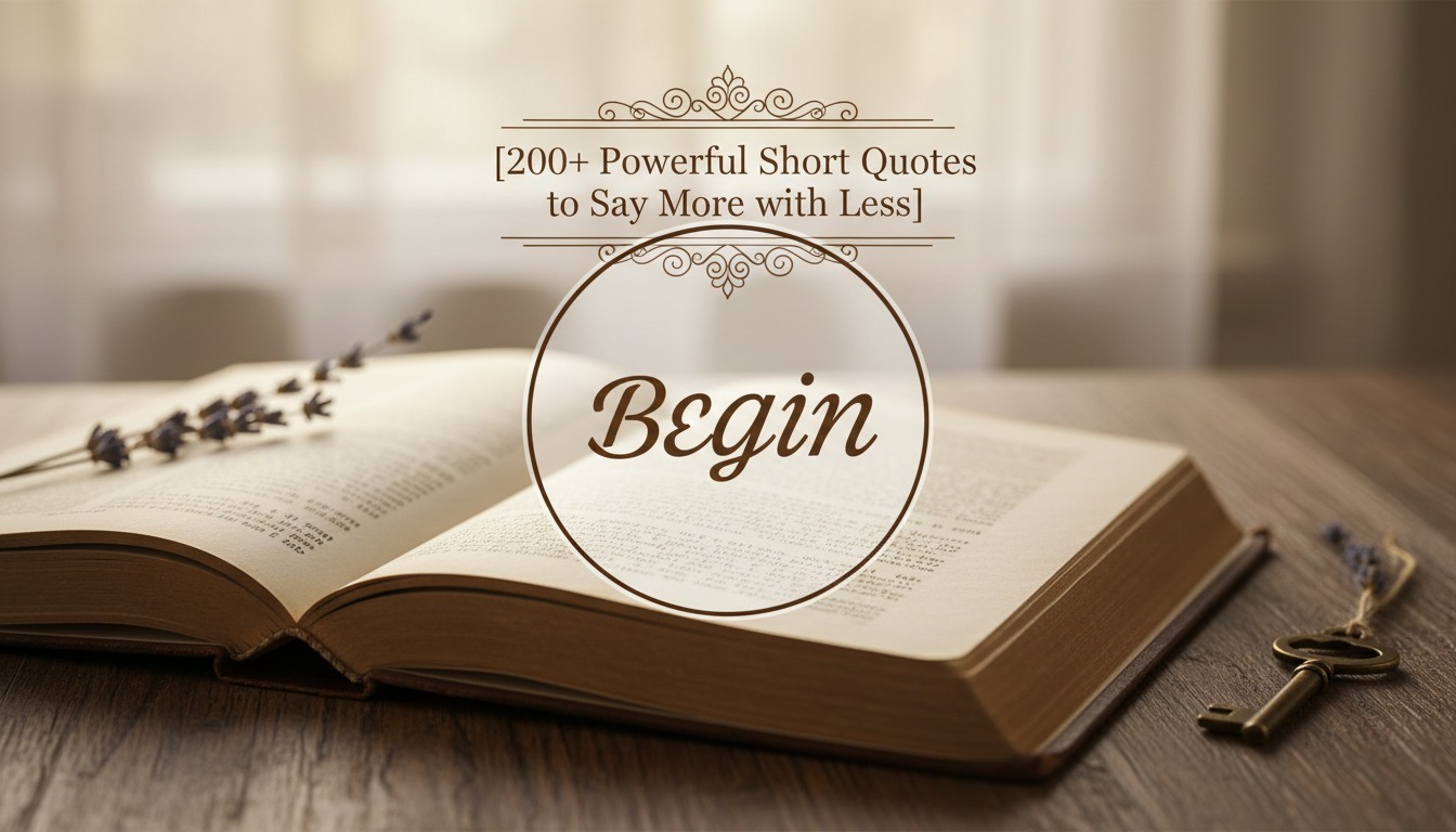 200+ Powerful Short Quotes to Say More with Less