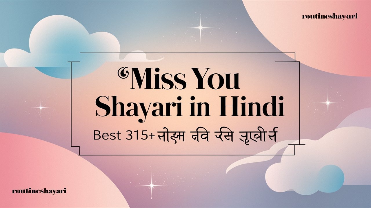 Miss You Shayari In Hindi | Best 315+ मिस यु शायरी हिंदी में