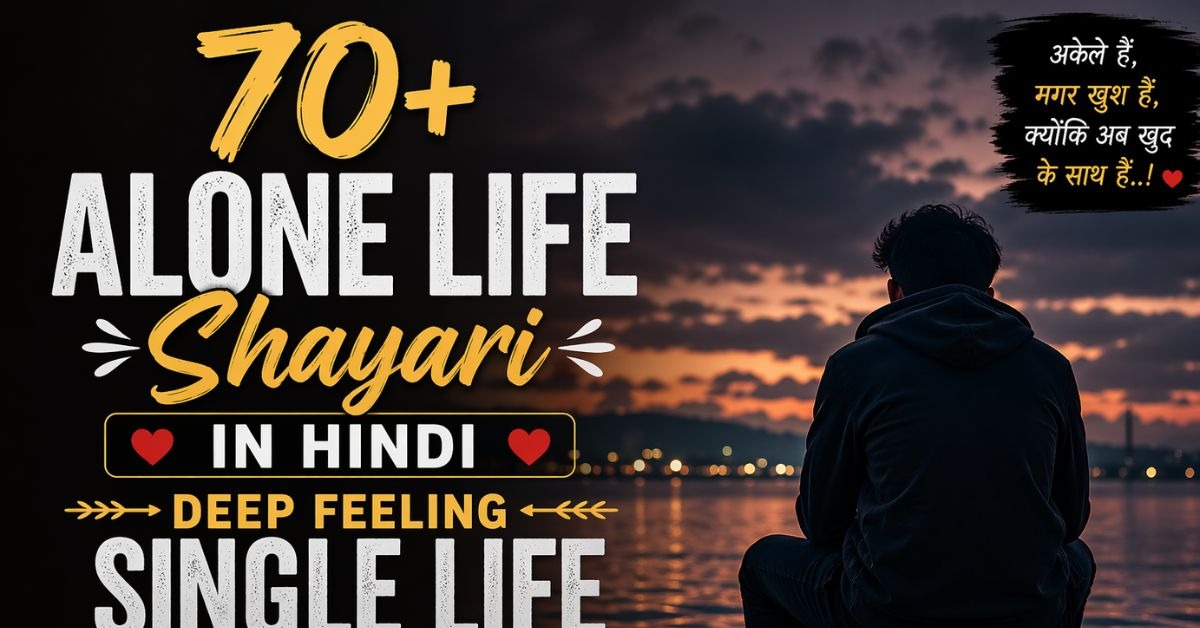 70+ Alone Life Shayari in Hindi | Deep Feeling Single Life Quotes 2026