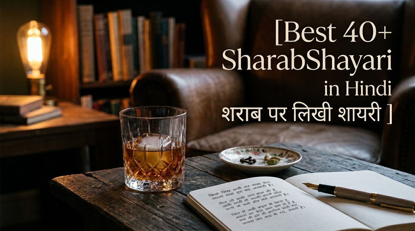 Best 40+ SharabShayari in Hindi शराब पर लिखी शायरी