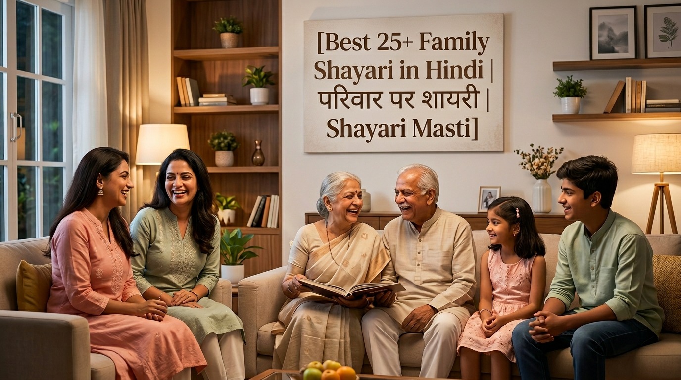 Best 25+ Family Shayari in Hindi | परिवार पर शायरी | Shayari Masti
