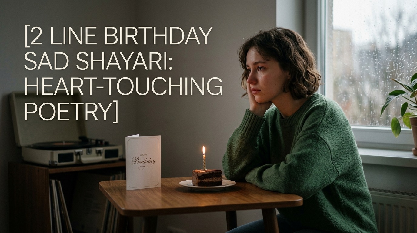 2 Line Birthday Sad Shayari: Heart-Touching Poetry